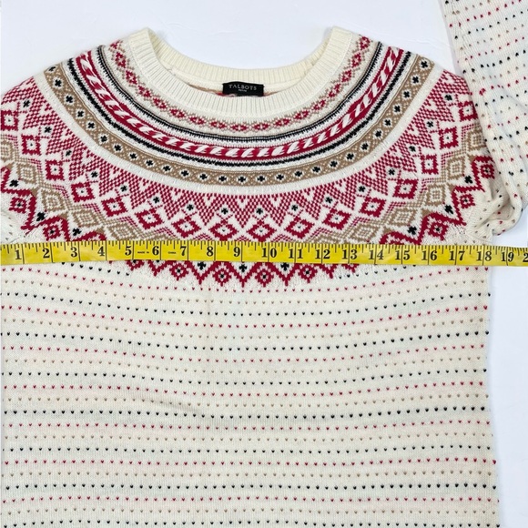Talbots Christmas holiday Multicolor Knit Sweater - Picture 6 of 9